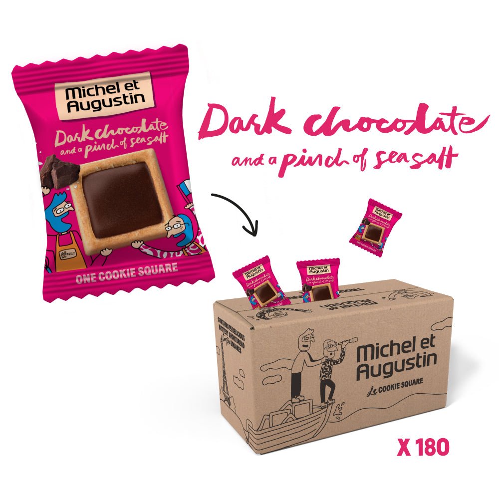 Cookie Squares - Dark Chocolate Sea Salt - Box of 180